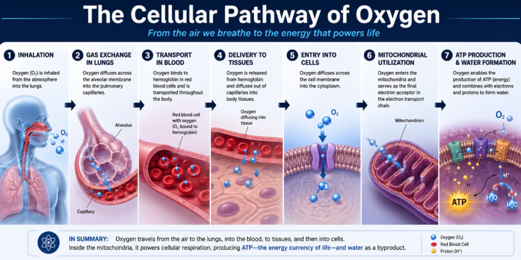 The Cellular Pathway of Oxygen